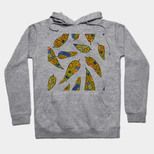 Aboriginal Art - Leaves Repeat Clear Hoodie